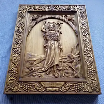 Icon Saint John the Baptist woodcut 26x32cm-2 Icon Saint John the Baptist woodcut 26x32cm-2