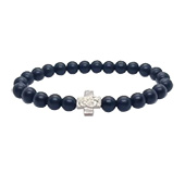 Rosary for wrist made of matte onyx