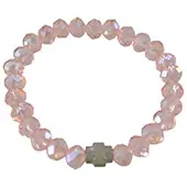Crystal rosary - pink