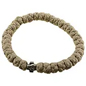Knitted rosary - khaki