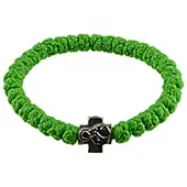 Knitted rosary - green
