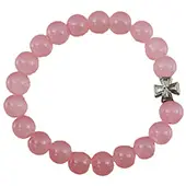 Stone rosary - pink