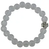 Stone rosary - white