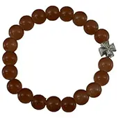 Stone rosary - brown 2