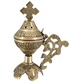 Brass censer with lid 13x10cm