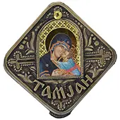 Incense box - patina color 3x5cm