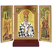 Triptych St. Vasilije of Ostrog 16x21.8cm