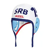 Keel waterpolo cap Serbia 2026 with number - white