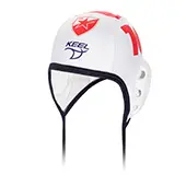 Keel waterpolo cap WC Red Star with number - white