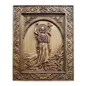 Icon Saint John the Baptist woodcut 26x32cm