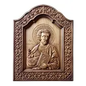 Icon Saint Luke woodcut 26x32cm