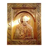 Icon Saint Sava woodcut 26x32cm