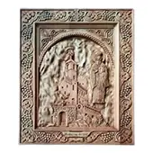 Ostrog Monastery woodcut 26x32cm