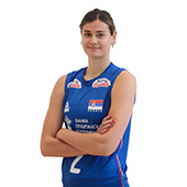 Official Peak female jersey of the Serbian national volleyball team 2024 - blue - with print