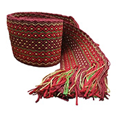 Hand-woven belt - red