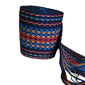 Hand-woven belt - blue
