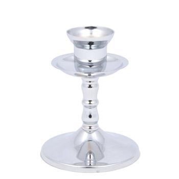 Nickel plated candlestick 13 cm
