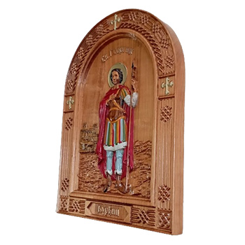 Ikona Sveti Georgije - Đurđic - ručno oslikan duborez u drvetu 30x40cm-2