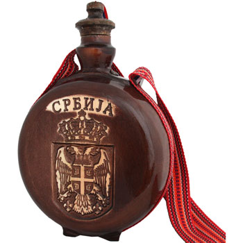 Wooden flask with motive of choice 0.7l