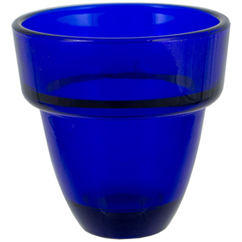 Čaša za kandilo - plava 8x8cm