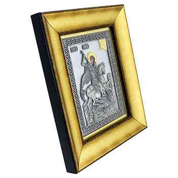 Икона Свети Георгије позлаћена 23,5x20цм-1