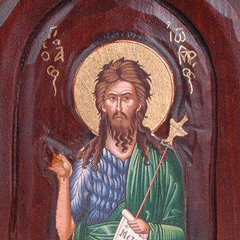Ikona Sveti Jovan Krstitelj ručni rad 15x12cm-1