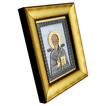 Икона Свети Никола позлаћена 23,5x20цм-1