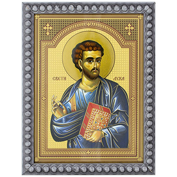 Икона Свети апостол Лука 15,5x12цм
