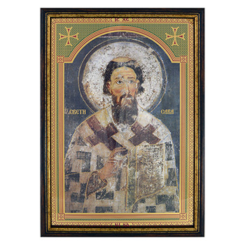 Icon of St. Sava 33x23cm framed