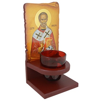 Wooden table cresset Saint Nicholas