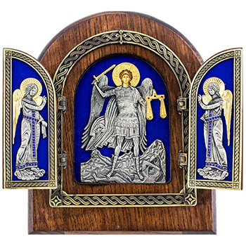 Triptych St. Archangel Michael 22x18cm