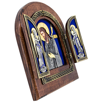 Triptih Sveti Jovan Krstitelj 22x18cm (na plavoj pozadini)-1
