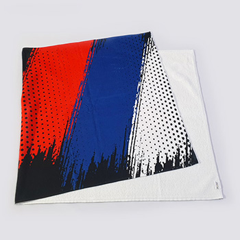 Towel Serbia tricolor - black 140x70cm-2