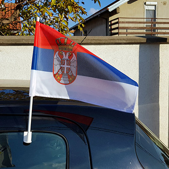 Застава Србије за ауто са носачем-3