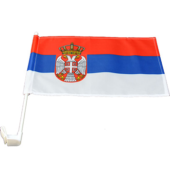Застава Србије за ауто са носачем