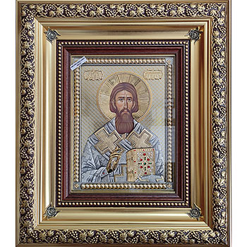 Ikona Sveti Sava sa ikonopisanim licem 40x46 cm