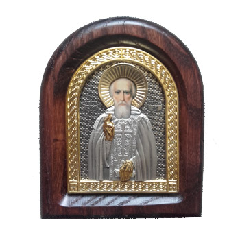 Icon of St. Sergey of Radonezh in wooden frame