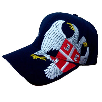 Serbia cap with embroided eagle - navy-3