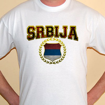 T-shirt Serbia shield