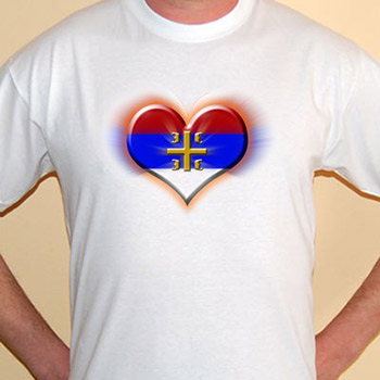 T-shirt Serbian heart