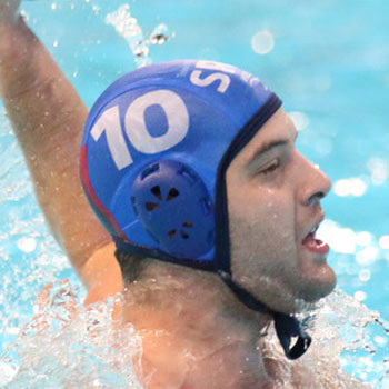 Keel waterpolo cap Serbia - blue with number