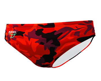 Keel waterpolo trunks Army Coral Reef (Be Swift)-1