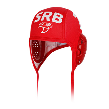 Keel waterpolo cap Serbia 2021/22 with number - red-1