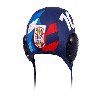 Keel waterpolo cap Serbia 2021/22 with number - navy blue