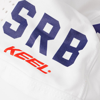 Keel waterpolo cap Serbia 2023 with number - white-2