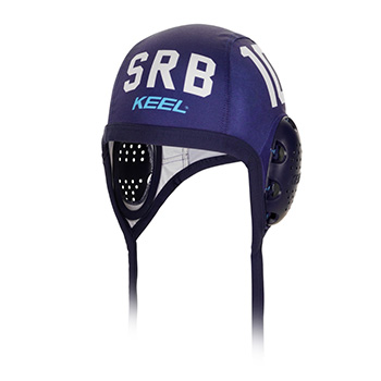 Keel waterpolo cap Serbia 2023 with number - navy blue