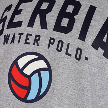 Gray T-shirt of the water polo national team of Serbia 2023-3