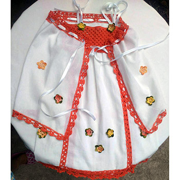 Etno komplet - haljinica i ogrtač (za devojčice do 4 godine) VK-006-1