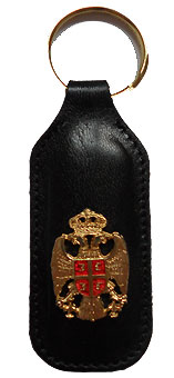 Leather pendant - kokarda