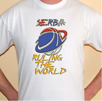 Serbia ruling the world T shirt